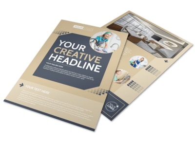 Commercial Cleaning Professionals Flyer Template preview