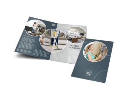 Office Cleaners Bi-Fold Brochure Template preview