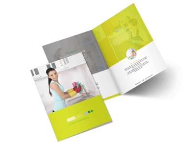 Bright Shine Cleaners Bi-Fold Brochure Template preview