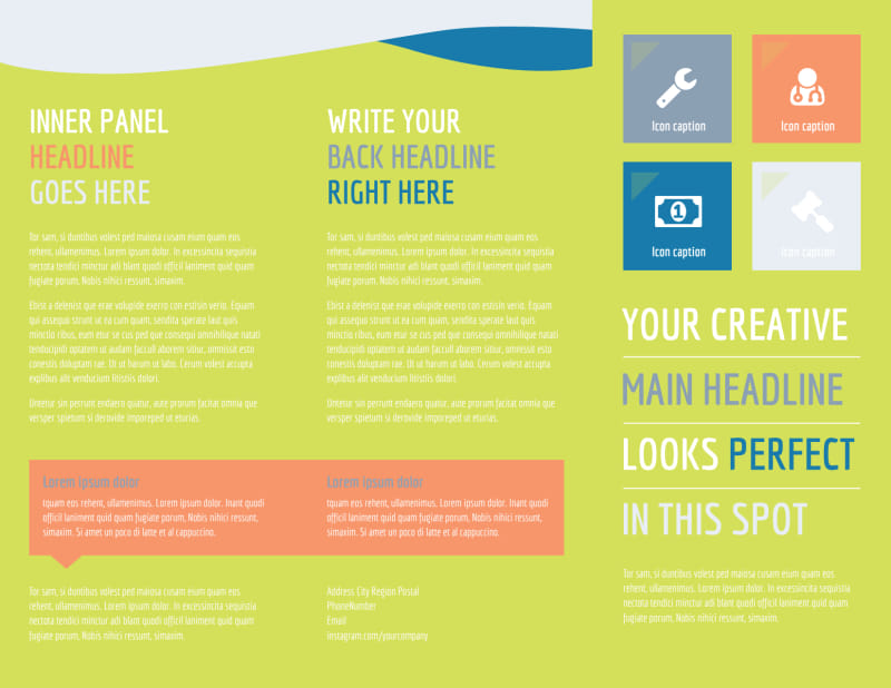 Completely Clean Tri-Fold Brochure Template