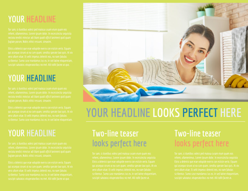 Completely Clean Tri-Fold Brochure Template