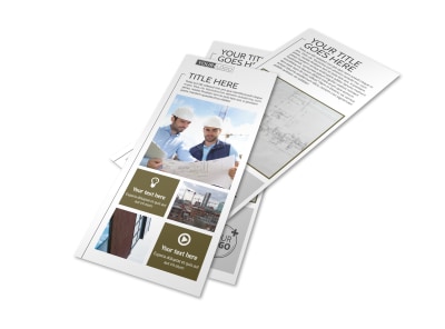 Commercial Construction Company Flyer Template preview