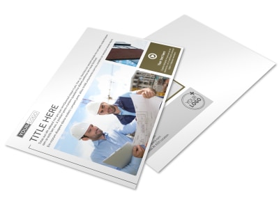Commercial Construction Company Postcard Template preview