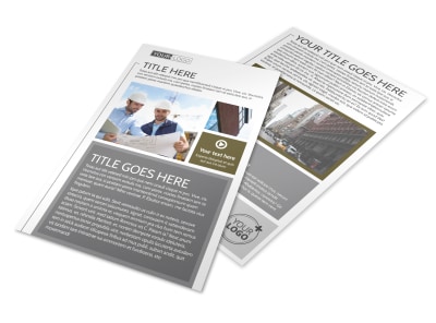 Commercial Construction Company Flyer Template preview