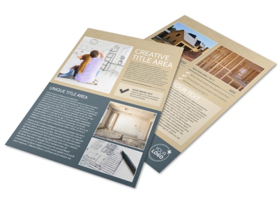 Construction & Remodeling Company Flyer Template preview