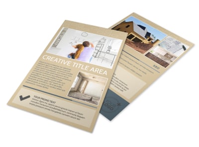Construction & Remodeling Company Flyer Template preview