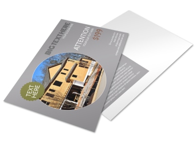 Home Builder Construction Postcard Template preview