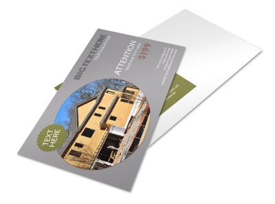 Home Builder Construction Postcard Template preview