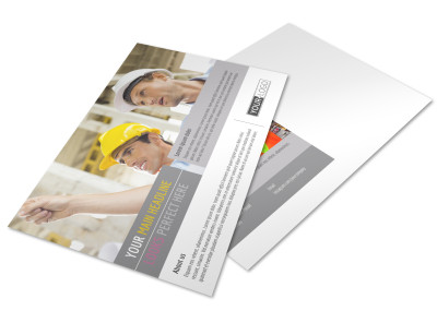 Commercial Construction Pros Postcard Template preview