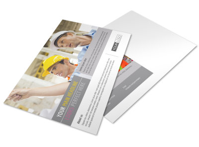 Commercial Construction Pros Postcard Template preview
