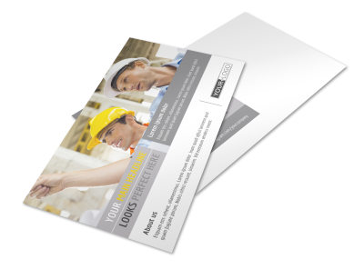 Commercial Construction Pros Postcard Template preview