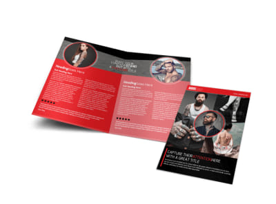 Creative Tattoo Artist Bi-Fold Brochure Template preview