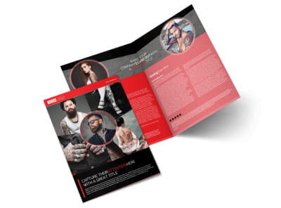 Creative Tattoo Artist Bi-Fold Brochure Template preview