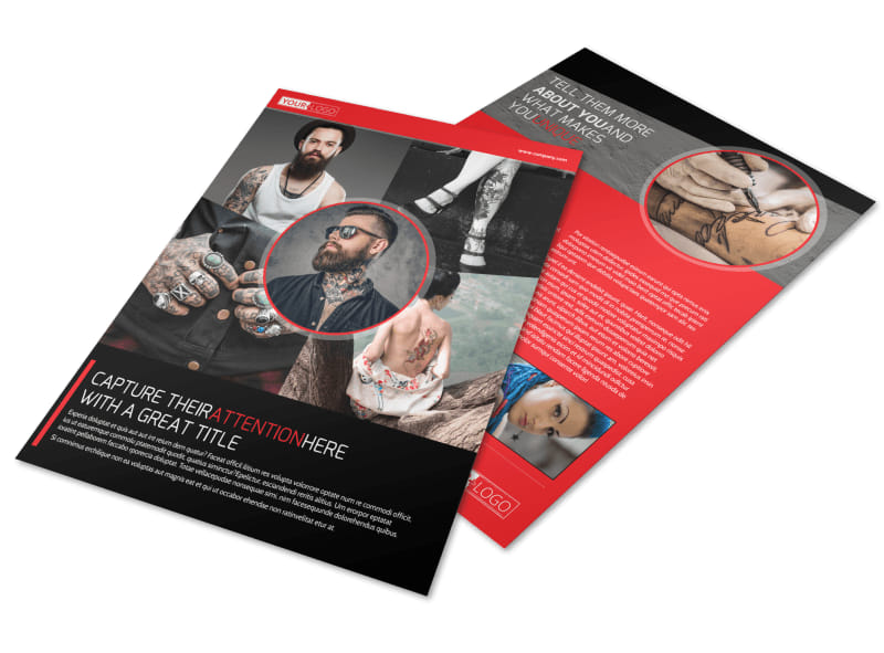 creative tattoo artist flyer template mycreativeshop