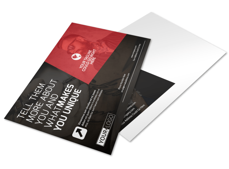 Creative Tattoo Artist Postcard Template