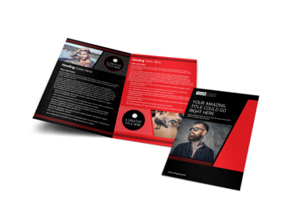Local Tattoo Parlor Bi-Fold Brochure Template preview