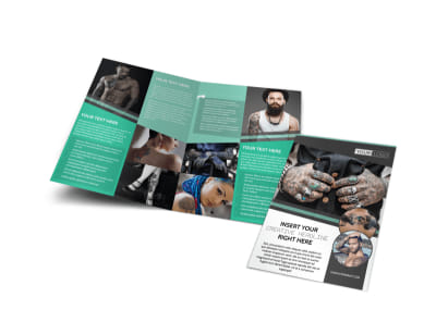 Professional Tattoo Artist Bi-Fold Brochure Template preview