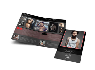 Custom Ink Tattoos Bi-Fold Brochure Template preview