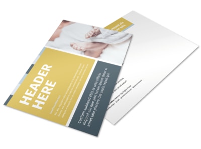 Newborn Photography Postcard Template preview