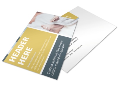 Newborn Photography Postcard Template preview