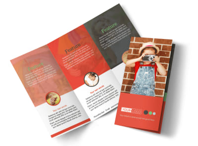 Toddler Photography Tri-Fold Brochure Template preview