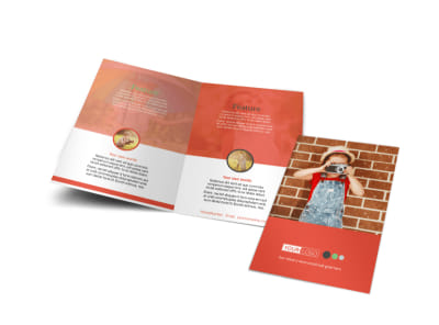 Toddler Photography Bi-Fold Brochure Template preview