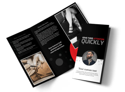 Creative Ink Tattoos Tri-Fold Brochure Template preview