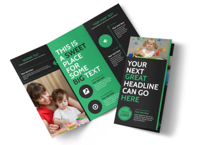 Child Development Center Tri-Fold Brochure Template preview