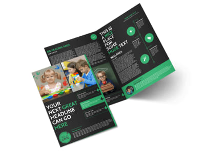 Child Development Center Bi-Fold Brochure Template preview