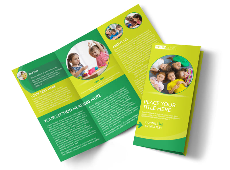 Child Care Learning Center Brochure Template