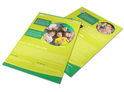 Child Care Learning Center Flyer Template preview