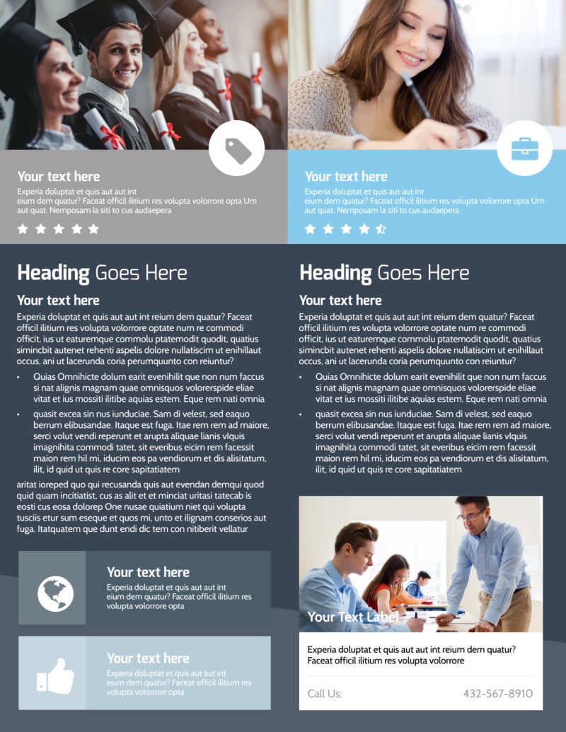 private college flyer template college flyers design