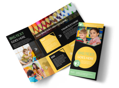 Early Years Learning Center Tri-Fold Brochure Template preview