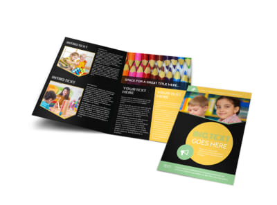 Early Years Learning Center Bi-Fold Brochure Template preview