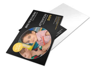 Early Years Learning Center Postcard Template preview