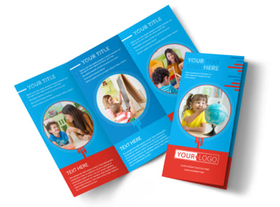Child Learning Center Program Tri-Fold Brochure Template preview