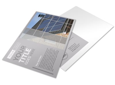 Solar Power Manufacturers Postcard Template preview