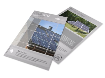 Solar Power Manufacturers Flyer Template preview