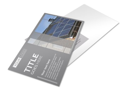 Solar Power Manufacturers Postcard Template preview