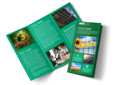 Renewable Energy Tri-Fold Brochure Template preview