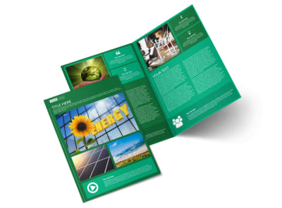Renewable Energy Bi-Fold Brochure Template preview