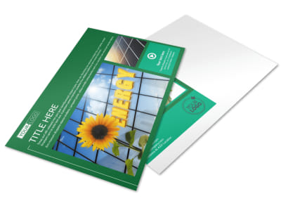 Renewable Energy Postcard Template preview