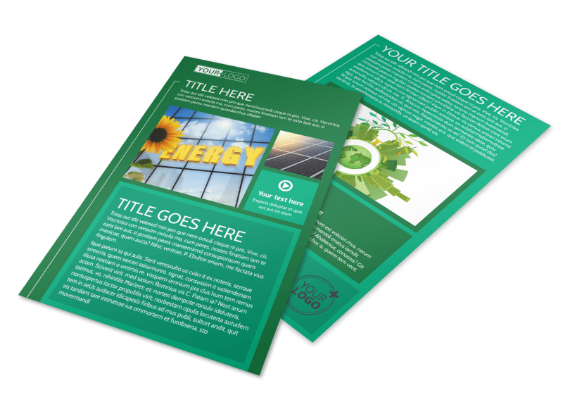 Renewable Energy Flyer Template Preview 1