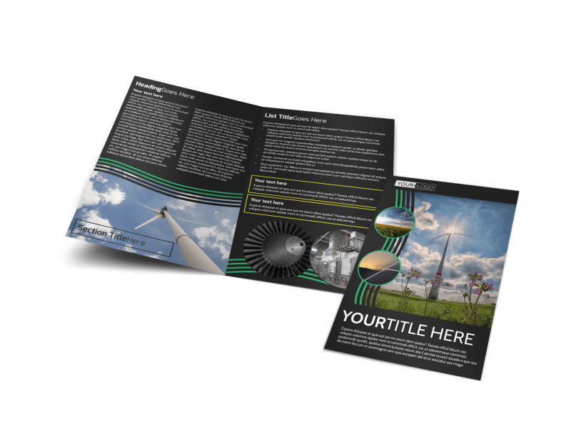 Wind Turbine Brochure Template Preview 1