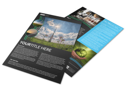 Wind Turbine Flyer Template preview