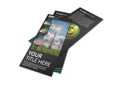 Wind Turbine Flyer Template preview