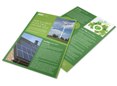 Energy Conservation Service Flyer Template preview