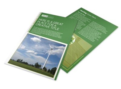 Energy Conservation Service Flyer Template preview