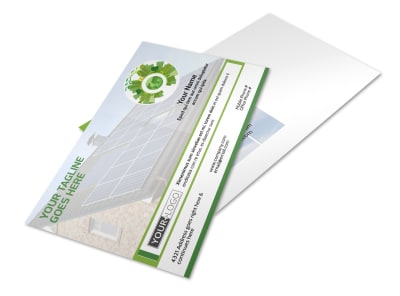 Energy Conservation Service Postcard Template preview