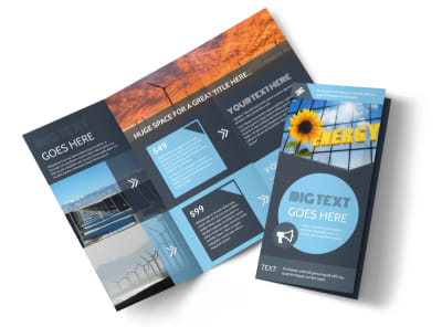 Renewable Energy Consultants Tri-Fold Brochure Template preview
